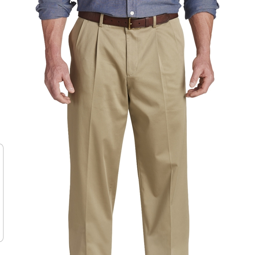 Dockers Iron-Free Pleated Khakis Big and Tall 52 54 56 58 lengths 28 30 32
